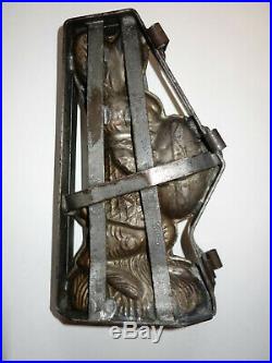 Antique Vintage Chocolate Metal Mold Rabbit HUGE Prim Country Farmhouse Decor