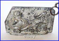 Antique Vintage Chocolate Metal Mold Rabbit Old Rare German Candy Molds Hornlein