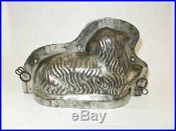 Antique Vintage Chocolate Metal Mold Sheep Large Lamb 6 x 9 Prim French Country