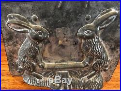 Antique Vintage Chocolate Mold #3087 Two Rabbits Bunnies on Seesaw