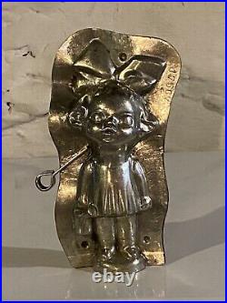 Antique Vintage Chocolate Mold Anton Reiche Girl Watering Can Summer Fun