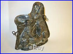 Antique Vintage Chocolate Mold Easter Rabbit Couple Bunny ANTON REICHE Germany