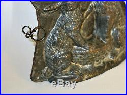 Antique Vintage Chocolate Mold Easter Rabbit Couple Bunny ANTON REICHE Germany