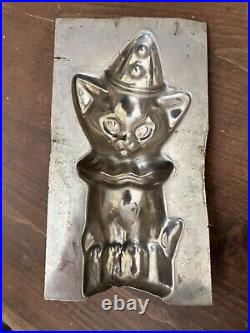 Antique Vintage Chocolate Mold Halloween Clown Cat 6.75 Weygandt