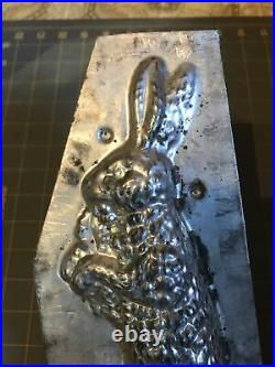 Antique Vintage Chocolate Mold Rabbit Eating Carrot