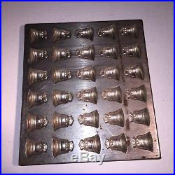 Antique Vintage Handcrafted AQUE NICKEL Metal 30 pc Chocolate Candy Mold, France