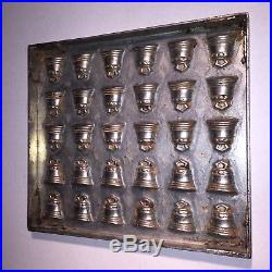 Antique Vintage Handcrafted AQUE NICKEL Metal 30 pc Chocolate Candy Mold, France