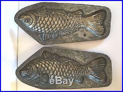 Antique Vintage LARGE FISH CHOCOLATE MOLD. HOLLAND. 13 1/2