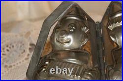 Antique Vintage Large Chocolate Candy Mold Circus Clown withAccordian Heavy Duty