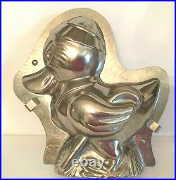 Antique Vintage Large Duck Wearing Hat Chocolate Mold. 9 X 9. Excelent