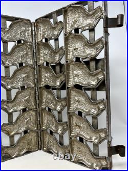 Antique Vintage Large Easter Rabbit Chocolate Mold 12 Rabbits Antique Vintage Large Easter Rabbit Chocolate Mold 12 Rabbits