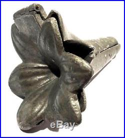Antique / Vintage Large Lily Blossom Sculpture Chocolate / Candy Metal Mold