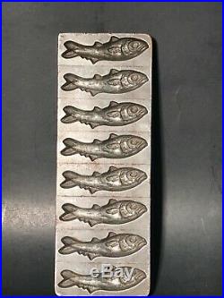 Antique Vintage Letang Fils Paris #1450 Chocolate Fish Mold