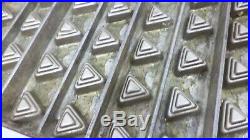 Antique Vintage Metal 60 pcs Chocolate Candy Mold Triangle Pyramid