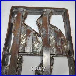 Antique Vintage Metal Hinged Candy Mold Form Easter Bunny Rabbit Chocolate Antique Vintage Metal Hinged Candy Mold Form Easter Bunny Rabbit Chocolate