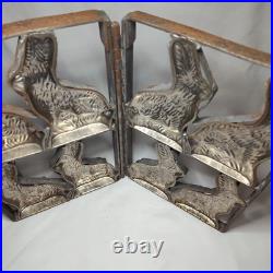 Antique Vintage Metal Hinged Candy Mold Form Easter Bunny Rabbit Chocolate Antique Vintage Metal Hinged Candy Mold Form Easter Bunny Rabbit Chocolate