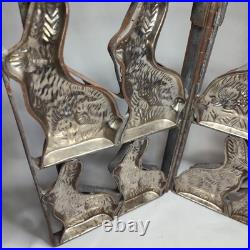Antique Vintage Metal Hinged Candy Mold Form Easter Bunny Rabbit Chocolate Antique Vintage Metal Hinged Candy Mold Form Easter Bunny Rabbit Chocolate