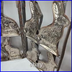 Antique Vintage Metal Hinged Candy Mold Form Easter Bunny Rabbit Chocolate Antique Vintage Metal Hinged Candy Mold Form Easter Bunny Rabbit Chocolate
