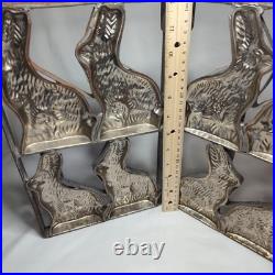 Antique Vintage Metal Hinged Candy Mold Form Easter Bunny Rabbit Chocolate Antique Vintage Metal Hinged Candy Mold Form Easter Bunny Rabbit Chocolate