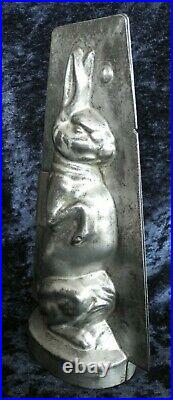 Antique Vintage Metal Iron Chocolate Candy Sugar Mold Shape Figure Easter Bunny