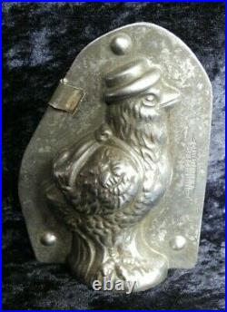 Antique Vintage Metal Iron Chocolate Mold Shape Figure Easter Chick Anton Reiche