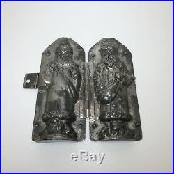 Antique Vintage Old Santa Claus Chocolate Mold Hinged
