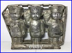 Antique Vintage Police officer Boy chocolate mold made by anton reiche 9 1/4x7