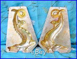 Antique Vintage Rare Letang Fils Brass Sea Creature 7 inches Chocolate Mold 1900