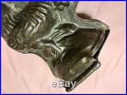 Antique/Vintage Rooster Chicken Chocolate Mold Metal Hinged withLock