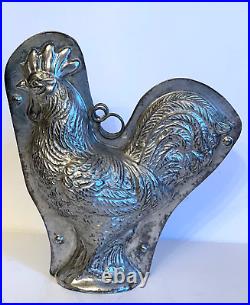 Antique Vintage Rooster Chocolate Mold. Made By H. Walter Berlin Germany