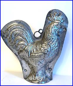 Antique Vintage Rooster Chocolate Mold. Made By H. Walter Berlin Germany