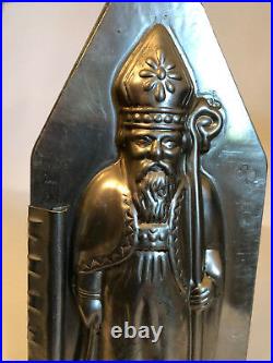 Antique Vintage ST. NICHOLAS OLD WORLD SANTA Chocolate Mold. FRENCH MAFTER