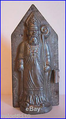 Antique Vintage ST. NICHOLAS with STAFF Chocolate Mold