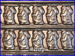 Antique Vintage Santa Chocolate Mold. Flat Tray. #3885. Ringer Confectionary