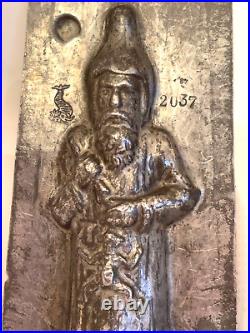 Antique Vintage Santa Holding Toy Chocolate Mold. Sommet, Paris, France # 2037