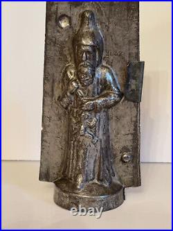 Antique Vintage Santa Holding Toy Chocolate Mold. Sommet, Paris, France # 2037