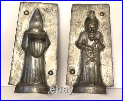 Antique Vintage Santa Holding Toy Chocolate Mold. Sommet, Paris, France # 2037