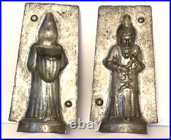 Antique Vintage Santa Holding Toy Chocolate Mold. Sommet, Paris, France # 2037