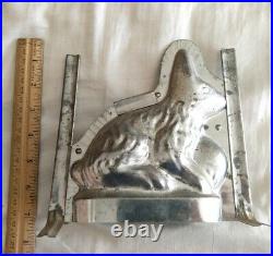 Antique Vintage Tin Chocolate Mold Sitting Rabbit Easter Bunny
