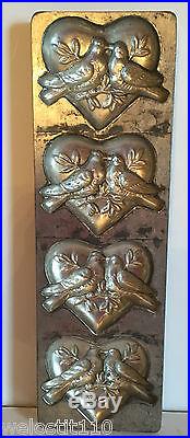 Antique Vintage VALENTINE HEARTS LOVE BIRDS CHOCOLATE MOLD. ANTON REICHE