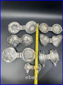 Antique Vtg Ice Cream Mold E & Co, NY Flower Lot 7 Chocolate Eppelsheimer READ Antique Vtg Ice Cream Mold E & Co, NY Flower Lot 7 Chocolate Eppelsheimer READ