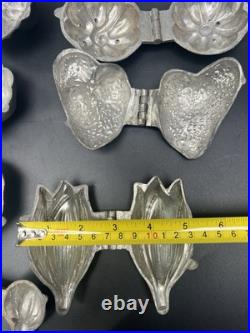 Antique Vtg Ice Cream Mold E & Co, NY Flower Lot 7 Chocolate Eppelsheimer READ Antique Vtg Ice Cream Mold E & Co, NY Flower Lot 7 Chocolate Eppelsheimer READ