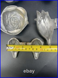 Antique Vtg Ice Cream Mold E & Co, NY Flower Lot 7 Chocolate Eppelsheimer READ Antique Vtg Ice Cream Mold E & Co, NY Flower Lot 7 Chocolate Eppelsheimer READ