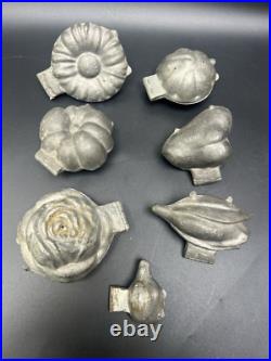 Antique Vtg Ice Cream Mold E & Co, NY Flower Lot 7 Chocolate Eppelsheimer READ Antique Vtg Ice Cream Mold E & Co, NY Flower Lot 7 Chocolate Eppelsheimer READ