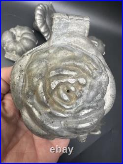 Antique Vtg Ice Cream Mold E & Co, NY Flower Lot 7 Chocolate Eppelsheimer READ Antique Vtg Ice Cream Mold E & Co, NY Flower Lot 7 Chocolate Eppelsheimer READ