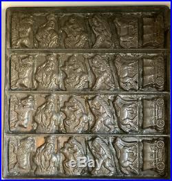 Antique Wild West Indian Cowboy Horse Covered Wagon Tray Chocolate Mold