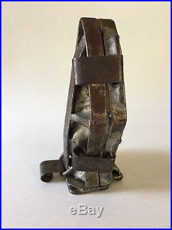 Antique Witch on Broom Heavy Duty Metal Hinged Chocolate Mold Primitive