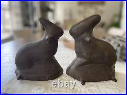 Antique cast chocolate bunny mold CUTE