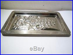 Antique chocolate Christmas mold Anton Reiche children posing in front of tree