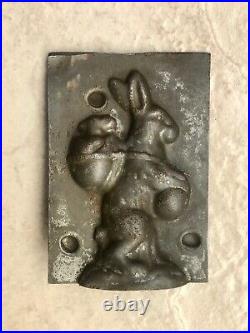 Antique chocolate mold Easter Bunny 75x52 mm RARE
